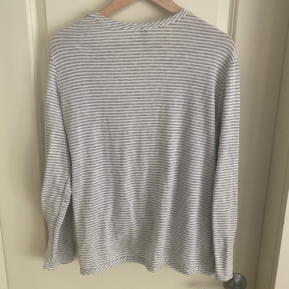 Striped Gray Women's Cardigan - Picture 2 of 3